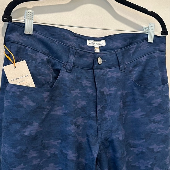 Peter Millar Blue Golf Pants Crown Sport eb66 Camoflauge Print Country Outdoors - Picture 3 of 9
